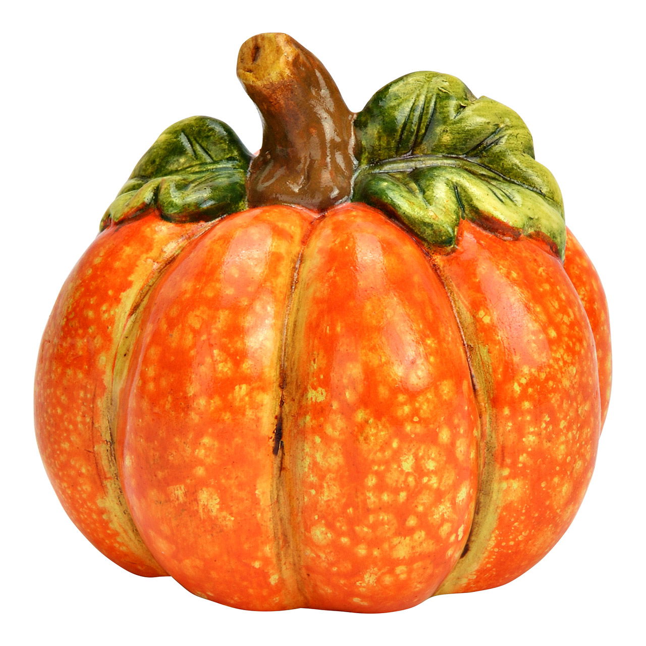 Kürbis aus Ton, Orange (B/H/T) 8x8x8cm Kürbis aus Ton, Orange (B/H/T) 8x8x8cm