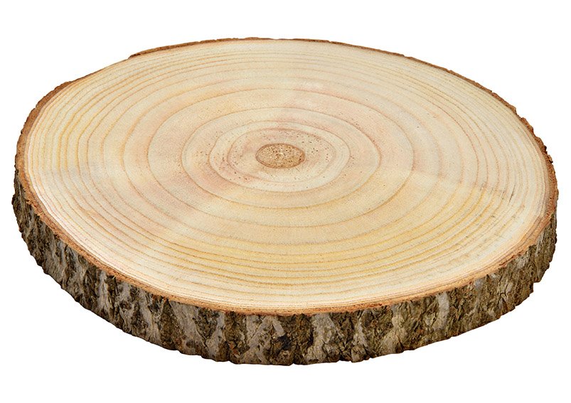 Holzscheibe aus Paulownia Holz Natur (H) 3cm Ø30cm