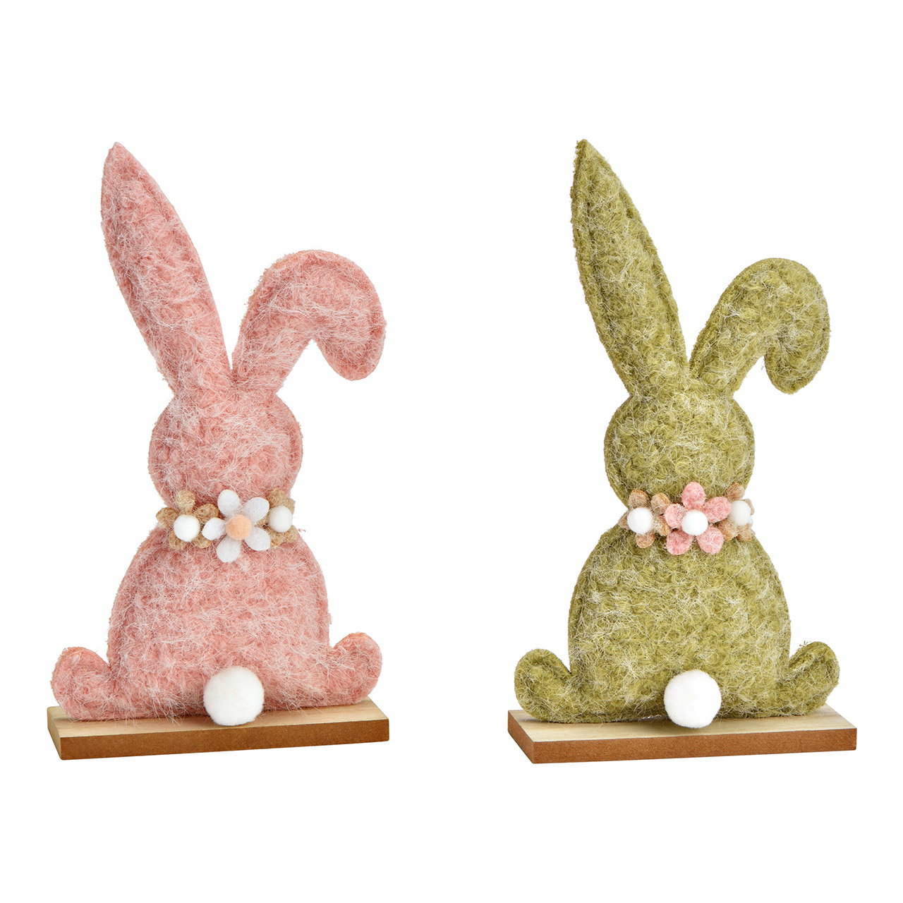 Aufsteller Hase aus Textil/Holz, 2-fach, Pink/Grün (B/H/T) 13x22x5cm Aufsteller Hase aus Textil/Holz, 2-fach, Pink/Grün (B/H/T) 13x22x5cm