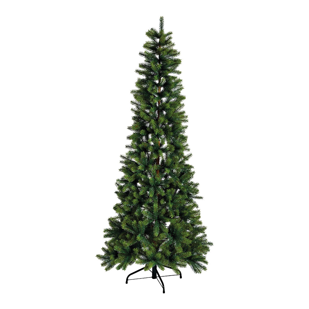 Tannenbaum schlank, 878 Tipps aus Kunststoff grün (H) 180cm