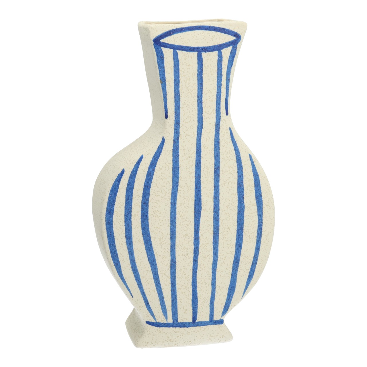 vase, keramik, blau, gestreift, glasiert