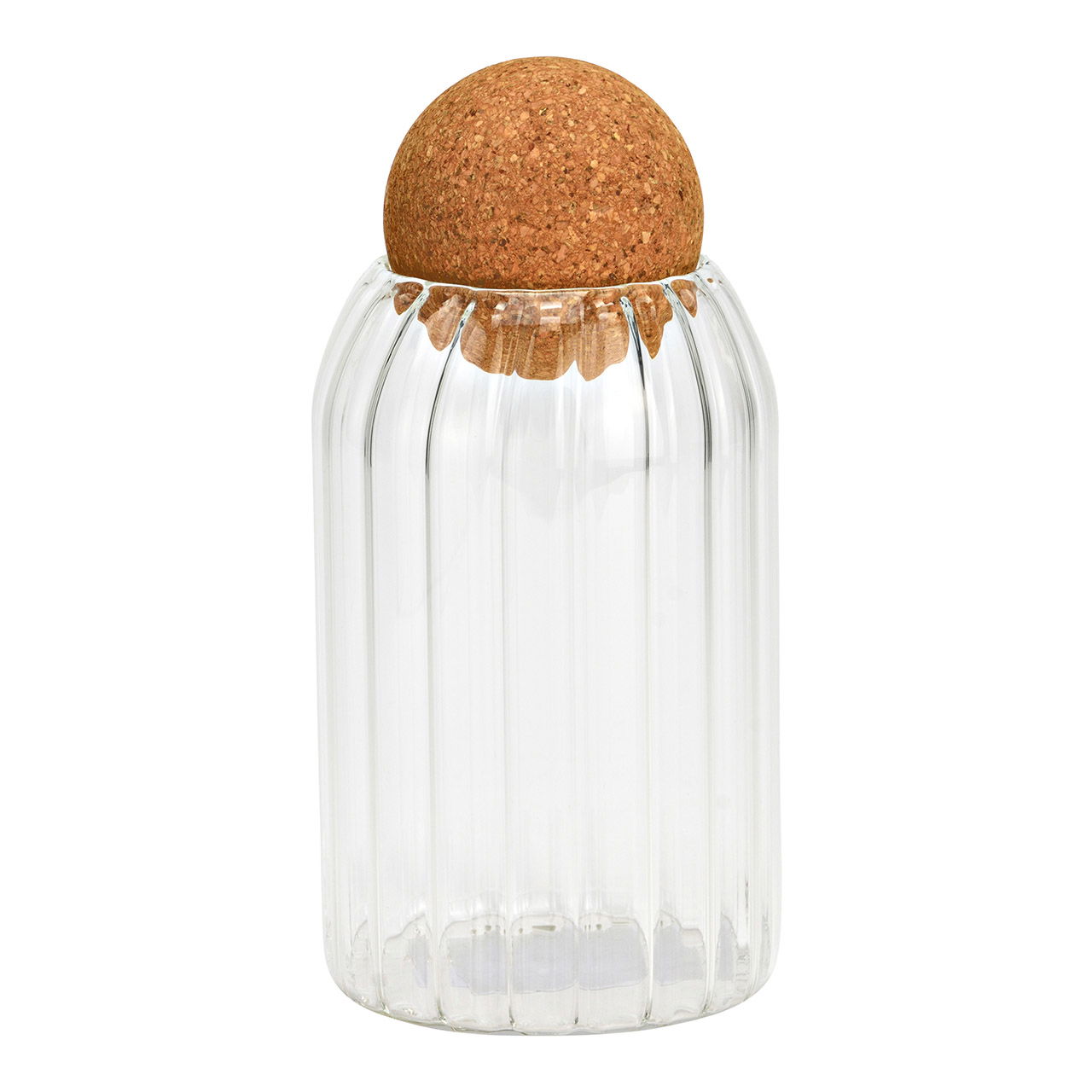 Bouteille avec bouchon boule en verre transparent (L/H/P) 9x19x9cm 740ml