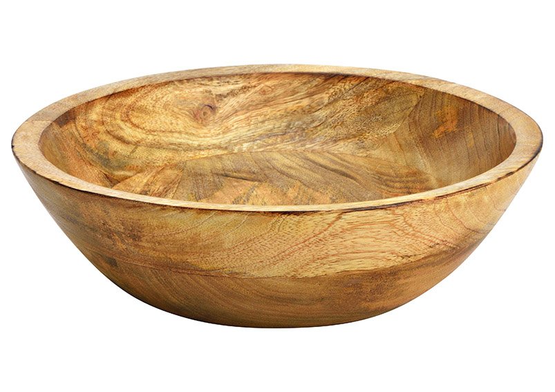 Decorative mango wood bowl natural (W/H/D) 27x7x27cm