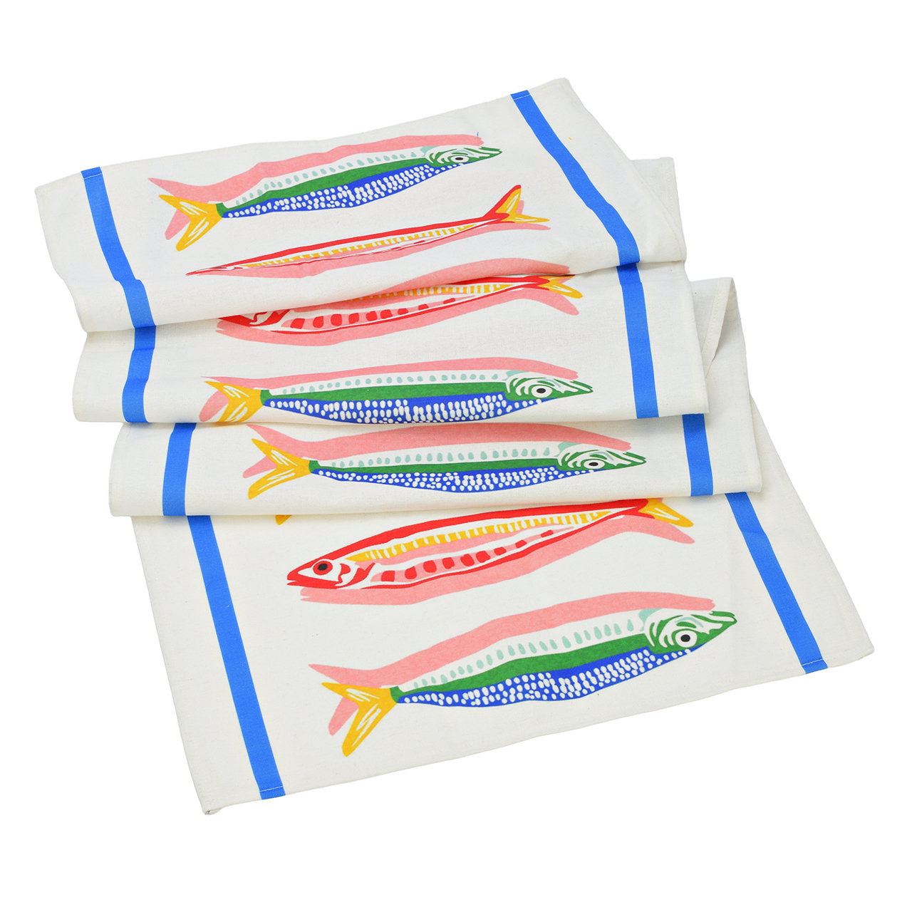 Tischdecke, Küche, Musterfisch, Bunte Fische, Stofftuch