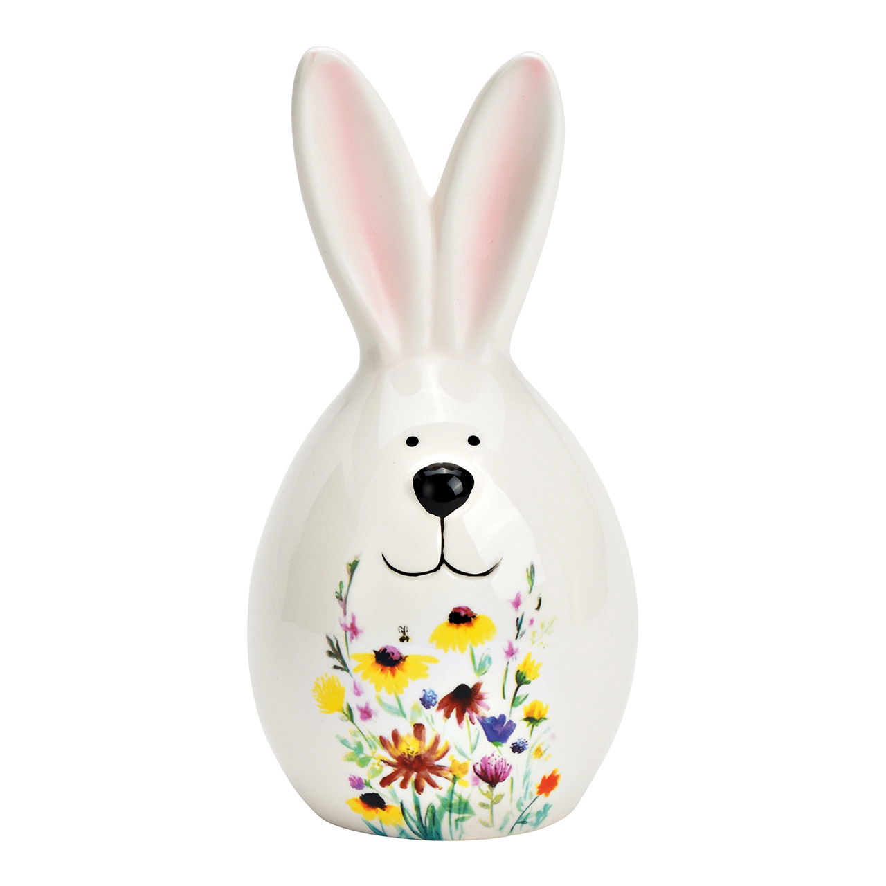 Bunny flowers decor porcelain white (W/H/D) 10x20x10cm