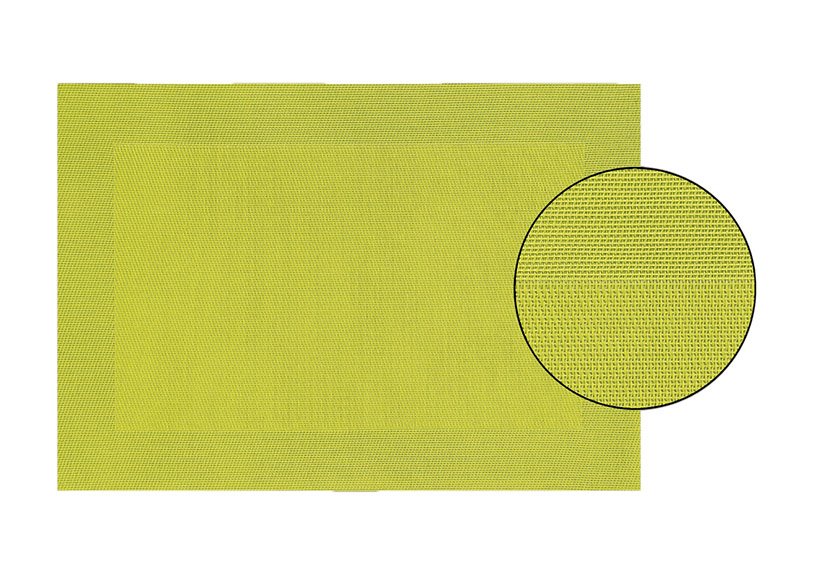 Placemat plastic light green 4 5x30cm