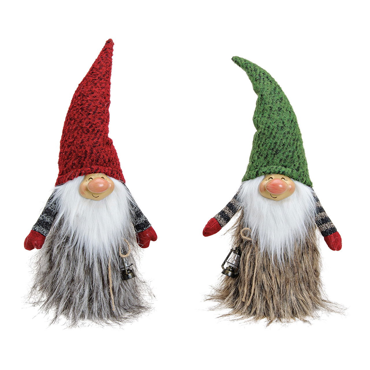 Babbo Natale segreto, tessuto/plush, 2 assortiti, L20 x P15 x H50 cm