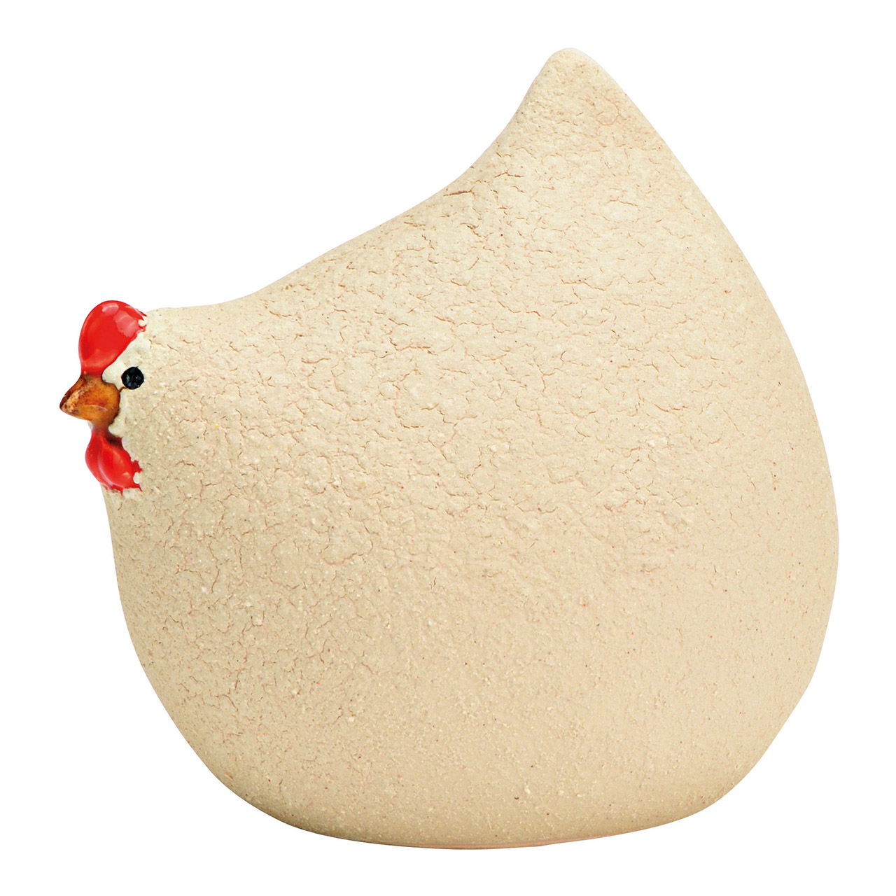 Ceramic chicken beige (W/H/D) 9x8x8cm