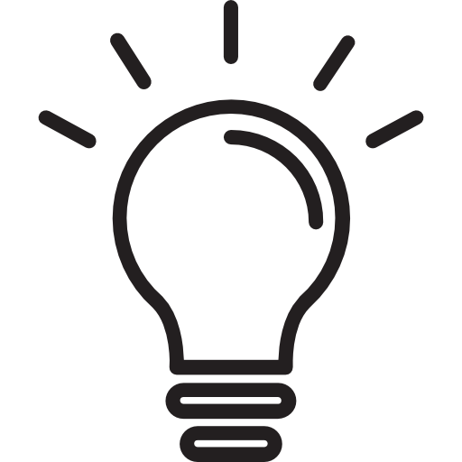 lightbulb, bulb, idea, illuminated, icon
