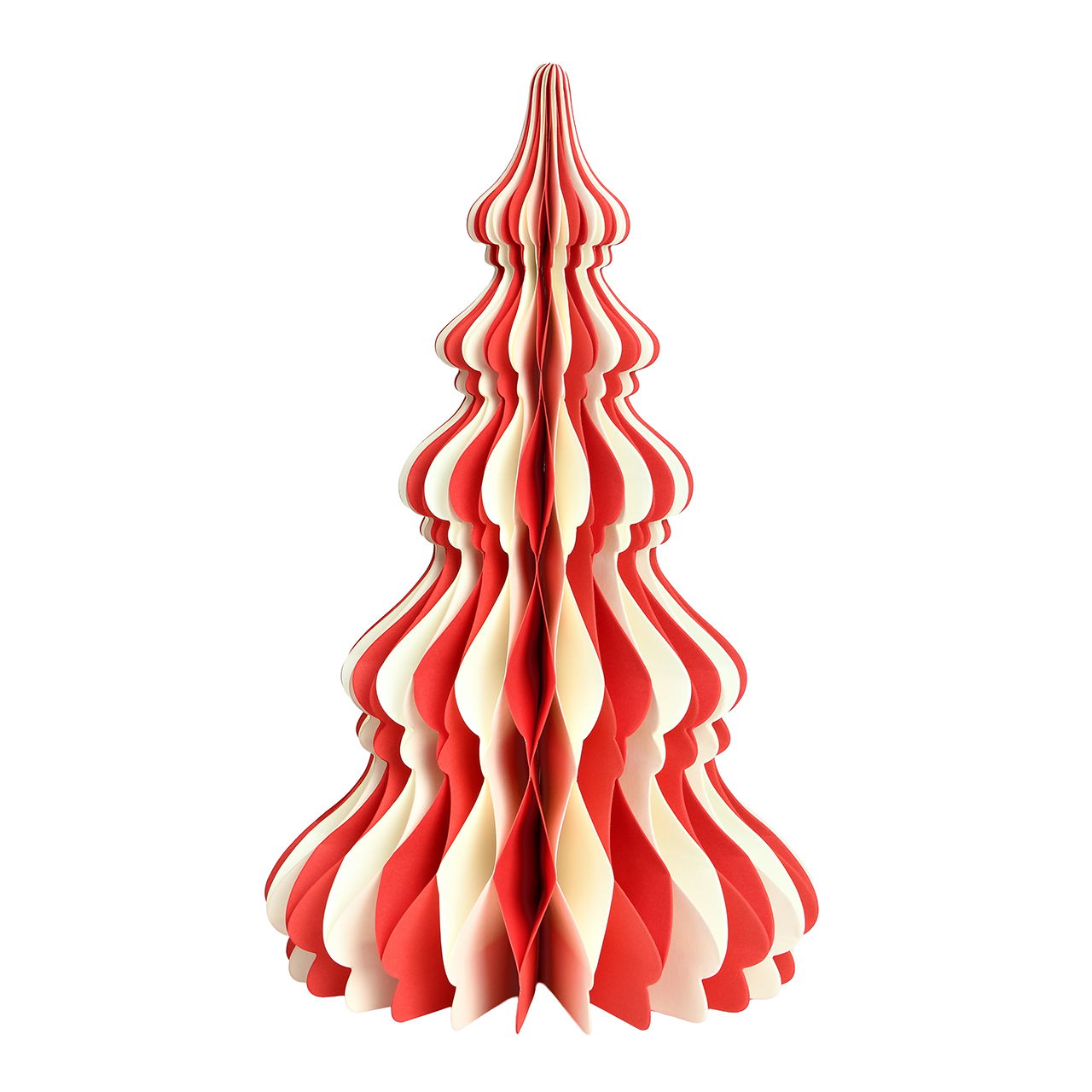 Honeycomb Tannenbaum aus Papier/Pappe Rot (B/H/T) 22x40x22cm Papier, Essen, Süßigkeiten, Person