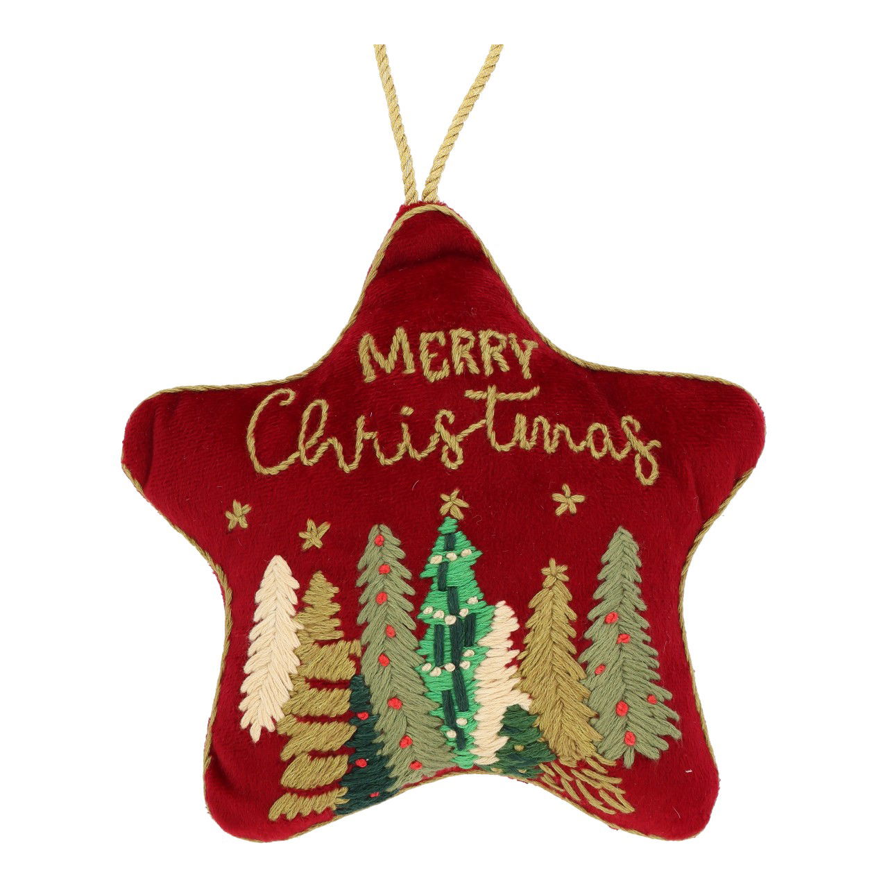 Hänger Stern Tannenbaum aus Textil Rot (B/H/T) 17x18x6cm Zubehor, Ornament, Tasche, Handtasche