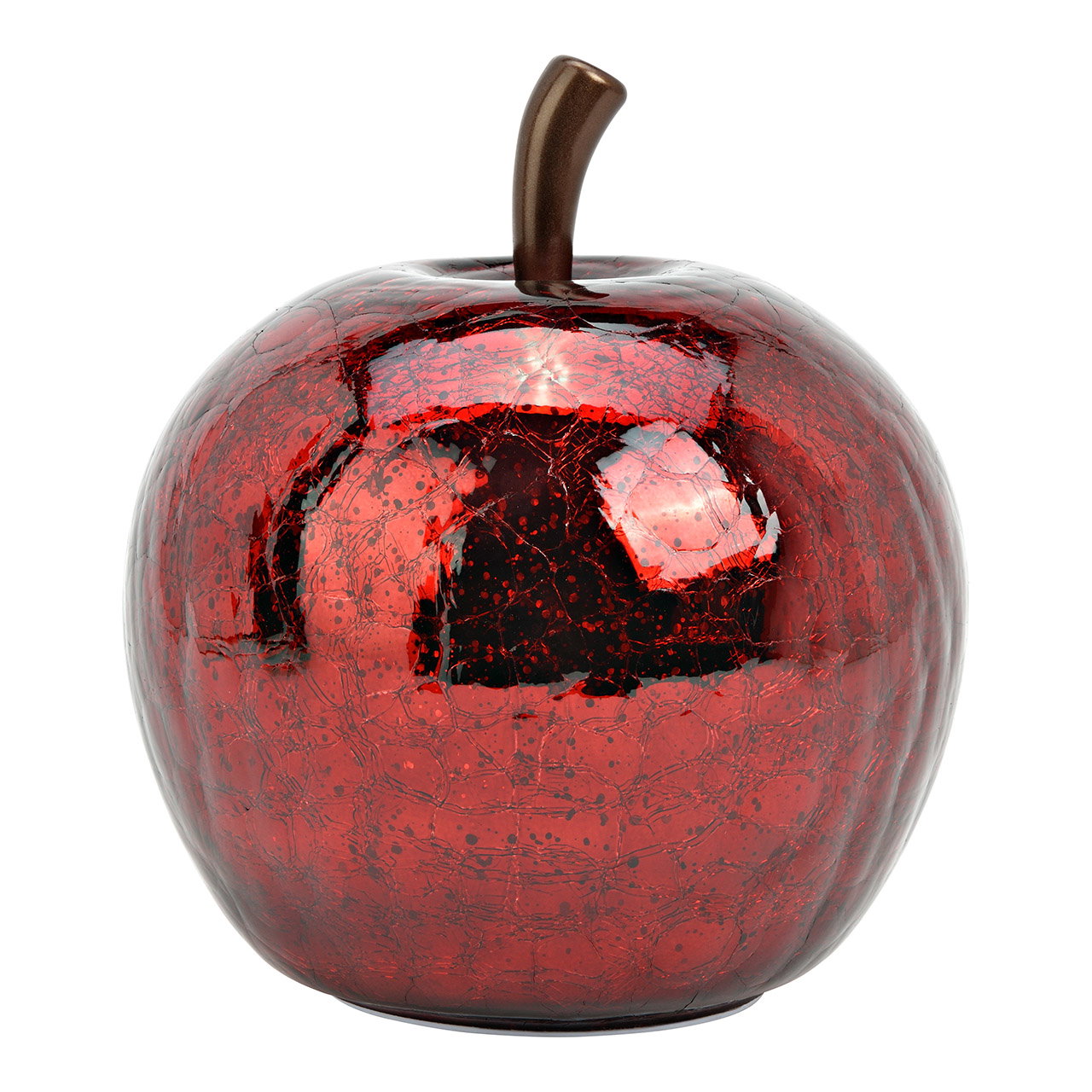 apfel, knisternde oberfläche, rot, glas, dekorativ