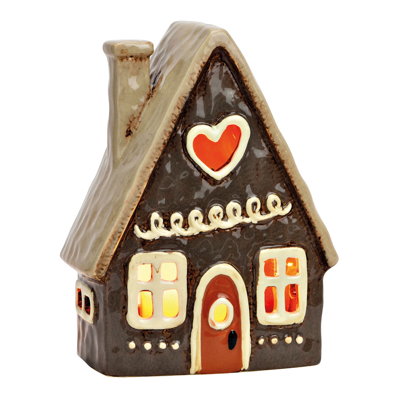 Light house made of stoneware, colorful (W/H/D) 13x17x7cm Light house made of stoneware, colorful (W/H/D) 13x17x7cm