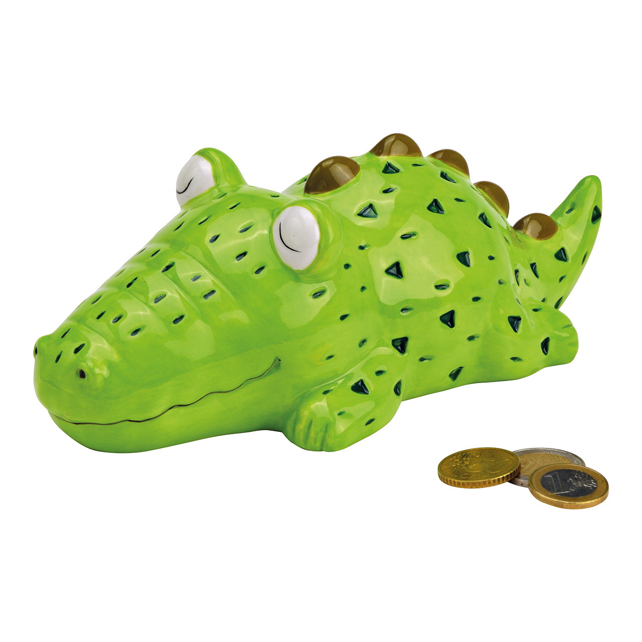 Ceramic crocodile money box green (W/H/D) 22x8x11cm Ceramic crocodile money box green (W/H/D) 22x8x11cm