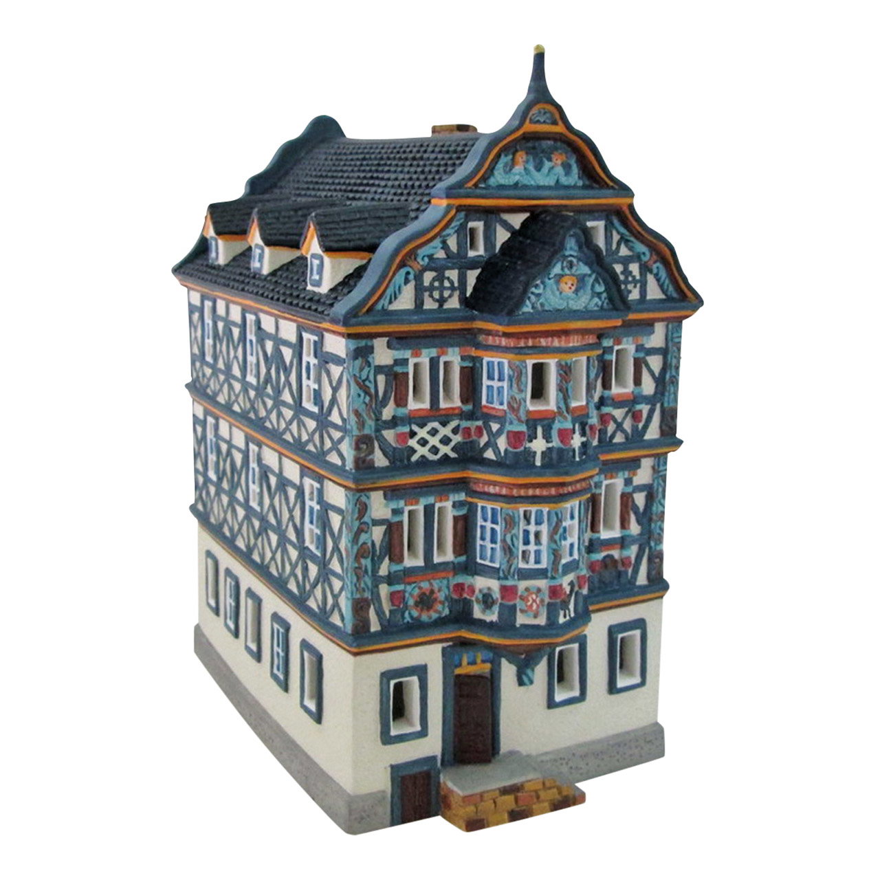 Modellhaus, Miniaturhaus, Fachwerkhaus, Hausfigur, Porzellanfigur