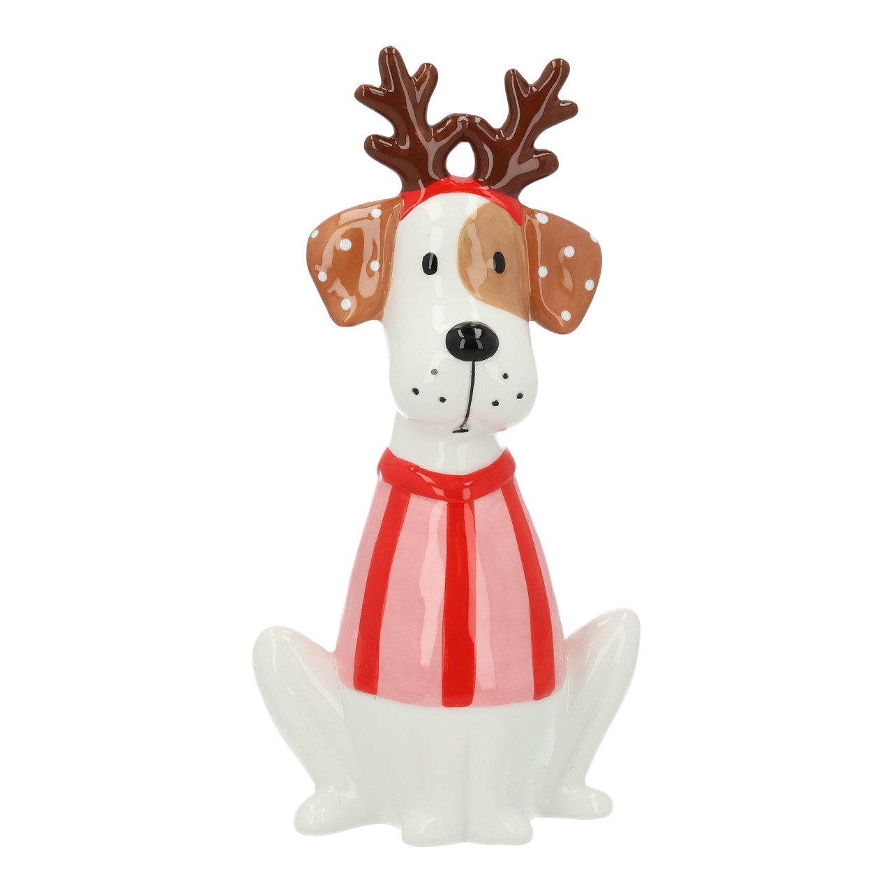 Hund, Dekofigur, Reh, Roter Schal, Statuette