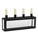 Lot De 8 Bougeoirs Métal Noir Pour Couronne De L'Avent - Diamètre 7 Cm - Porte-bougies Rond Pour Décoration De Noël - 9