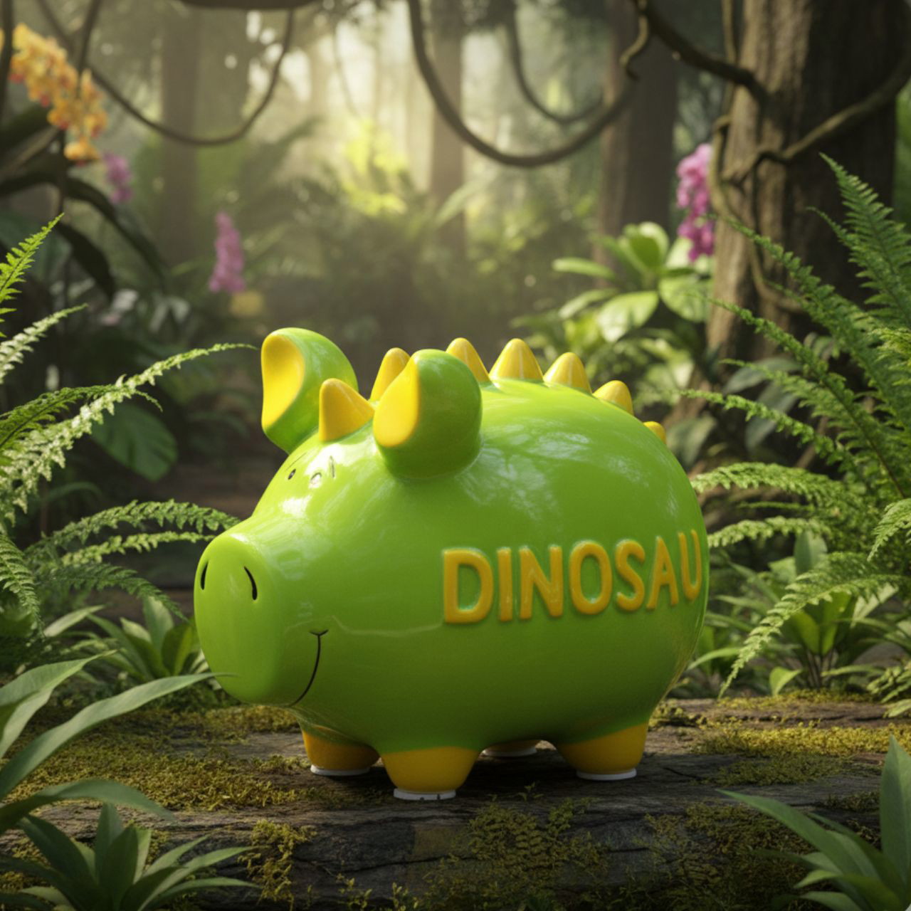 Sparschwein Company Sparschwein Spielzeug, Sparbüchse, Dinosaurier, Grün, Kunststoff