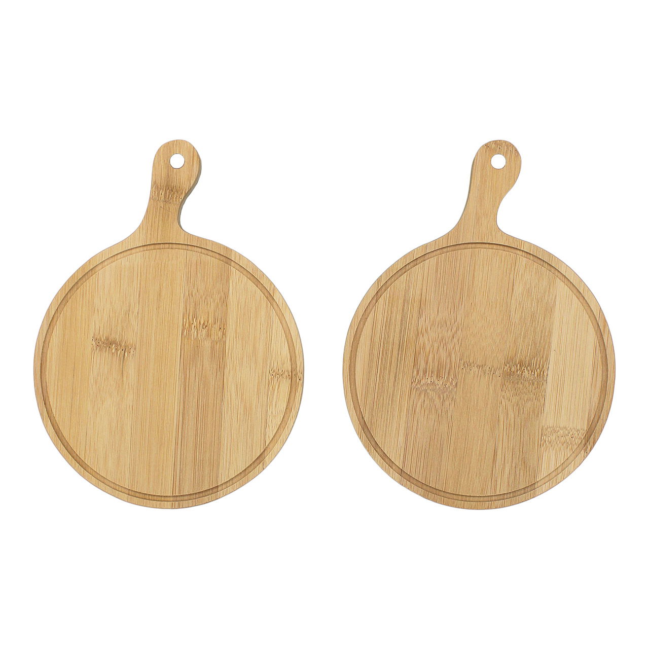 Servierbrett 2-er Set aus Bambus natur (B/H/T) 19x1x14cm Servierbrett 2-er Set aus Bambus natur (B/H/T) 19x1x14cm