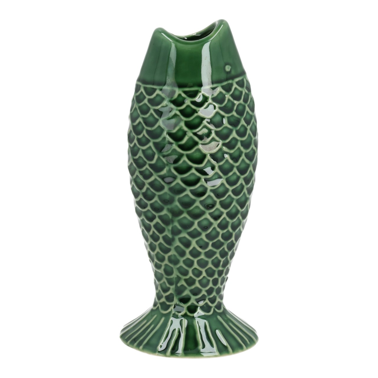 Fischfigur, Grün, 陶瓷, Skulptur, Dekoration