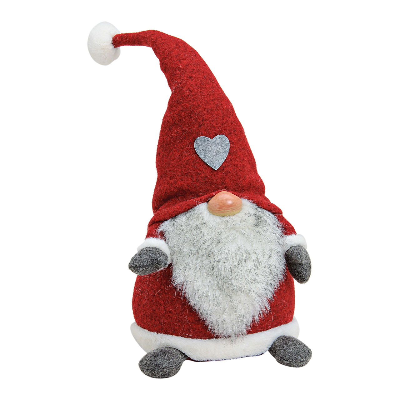 Babbo Natale in rosso in poli/tessuto, L23 x P20 x H50 cm