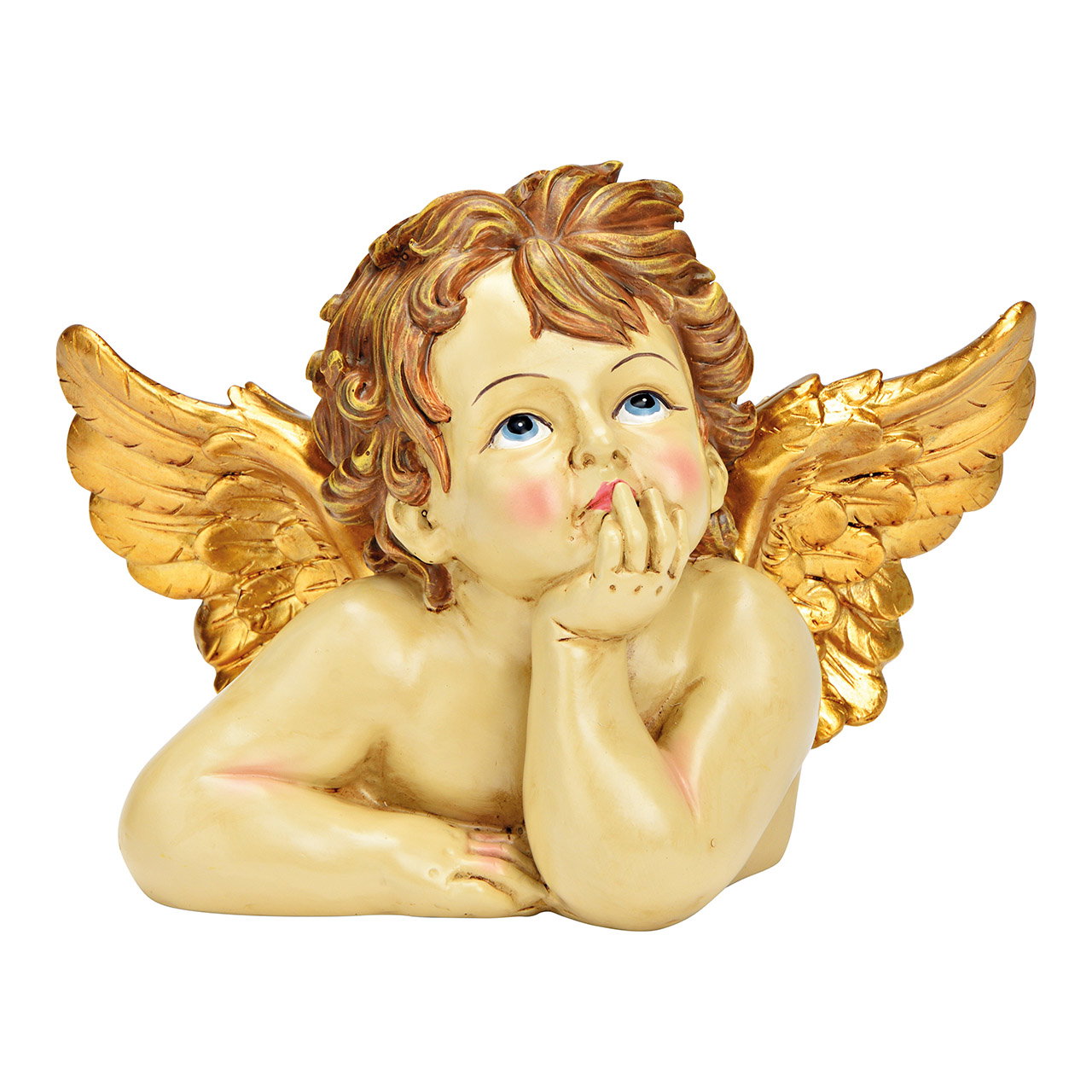 Cabeza de ángel de poli oro (A/A/P) 24x16x12cm Cabeza de ángel de poli oro (A/A/P) 24x16x12cm