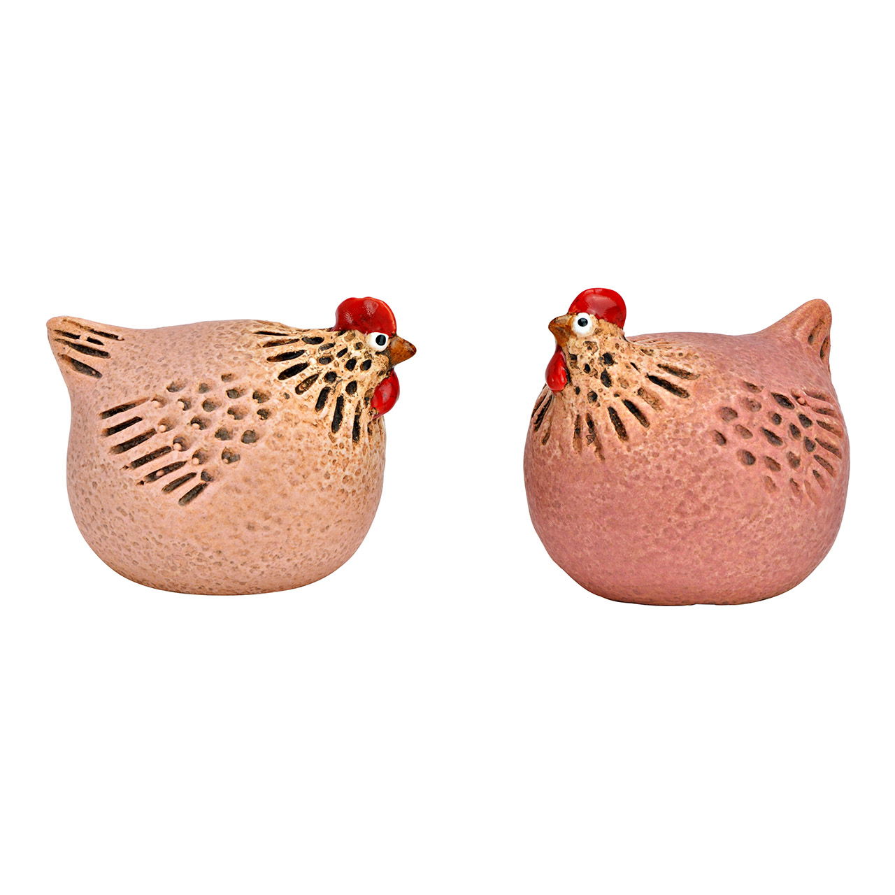 Huhn aus Steingut pink/rosa 2-fach, (B/H/T) 8x7x7cm Huhn aus Steingut pink/rosa 2-fach, (B/H/T) 8x7x7cm
