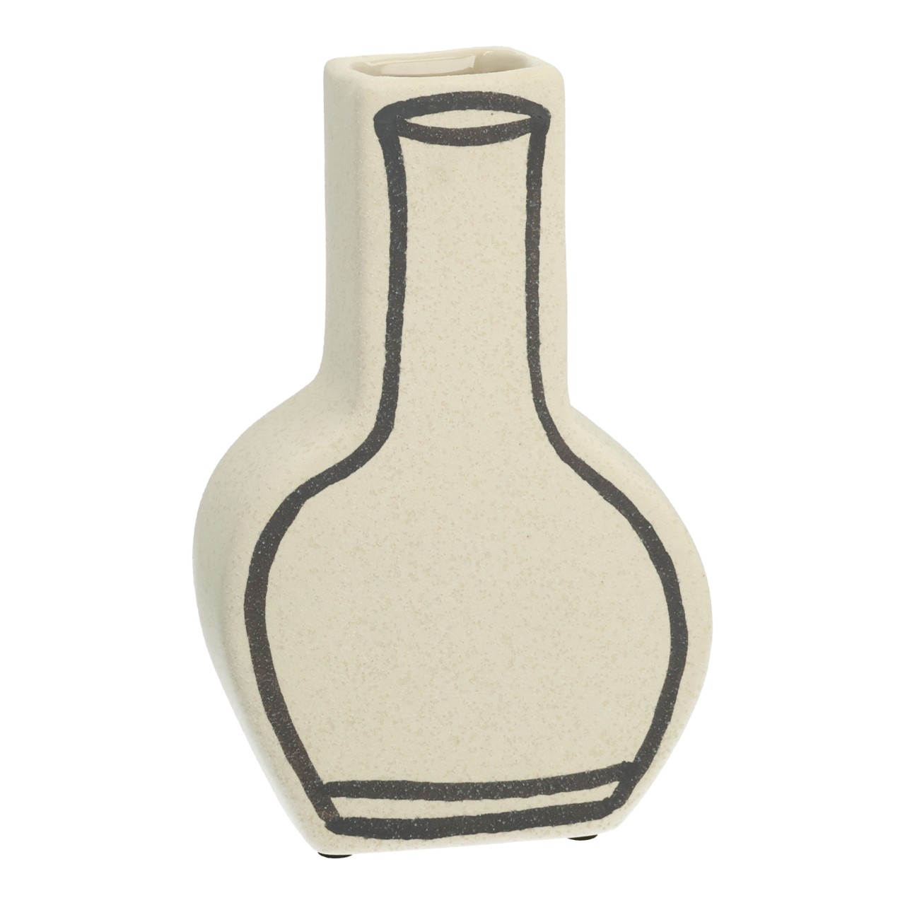 Vase, Porzellan, Kunst-Objekt, Schwarz, Geometrisch