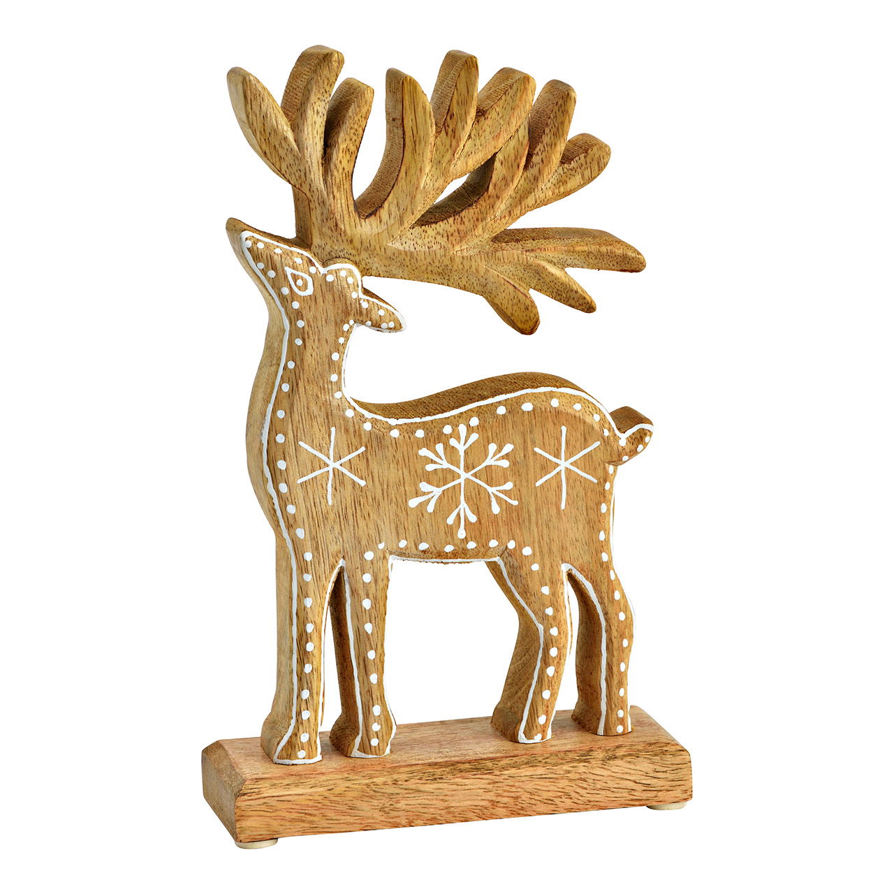 Hirsch aus Mangoholz, Natur (B/H/T) 13x21x5cm Hirsch aus Mangoholz, Natur (B/H/T) 13x21x5cm