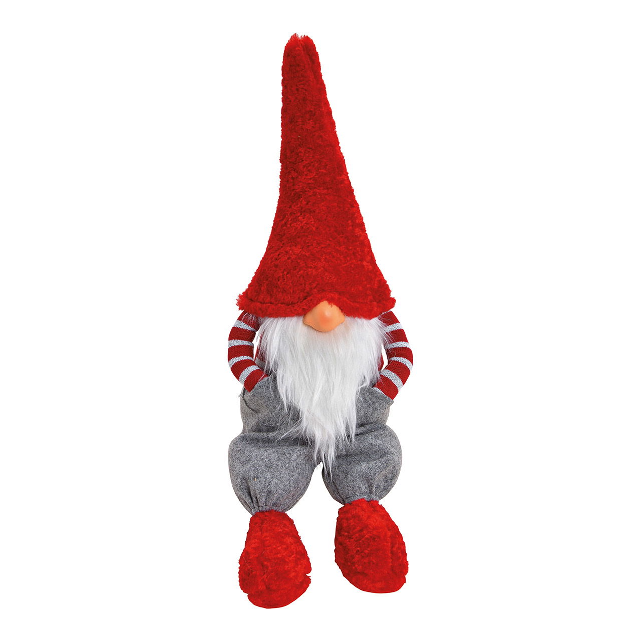 Kantenhocker Wichtel aus Textil Rot, grau (B/H/T) 22x60x18 cm Kantenhocker Wichtel aus Textil Rot, grau (B/H/T) 22x60x18 cm