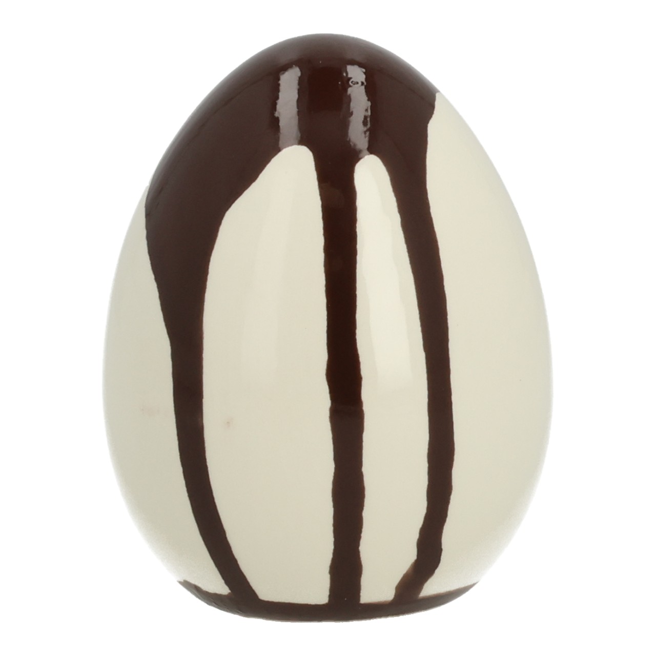 Schokoladen-Ei, Marzipan, Pralinen-Ei, Zartschokolade, weiss-schwarz