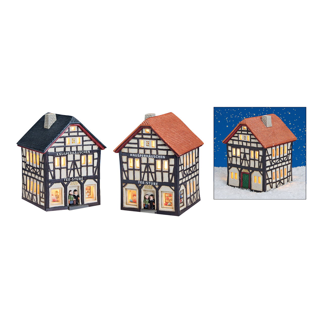 Lanterna sala da tè croccante casa Bonn 2 assortiti, L12 x P12 x H16 cm