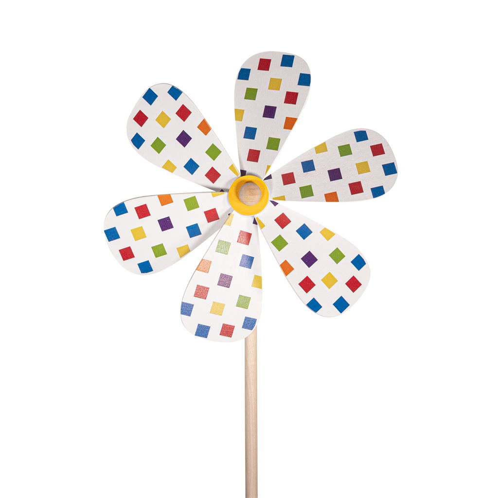 Ruota del vento, legno, 22x6x55cm, 1 pezzo, bianco