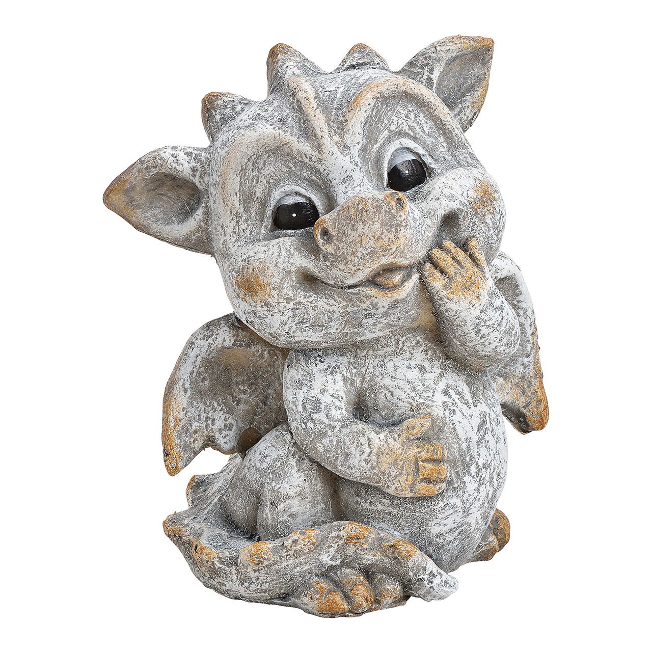 Drache stehend Steinoptik aus Poly Grau (B/H/T) 12x17x9cm Drache stehend Steinoptik aus Poly Grau (B/H/T) 12x17x9cm