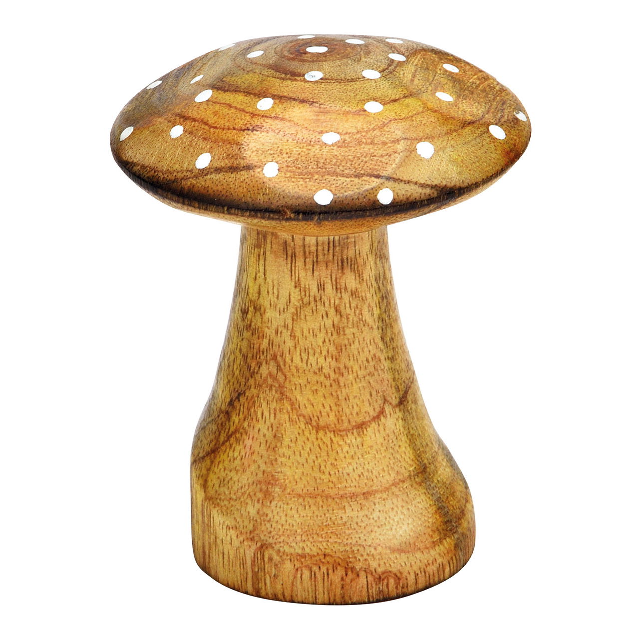 Champignon en bois de manguier naturel (L/H/P) 6x8x6cm