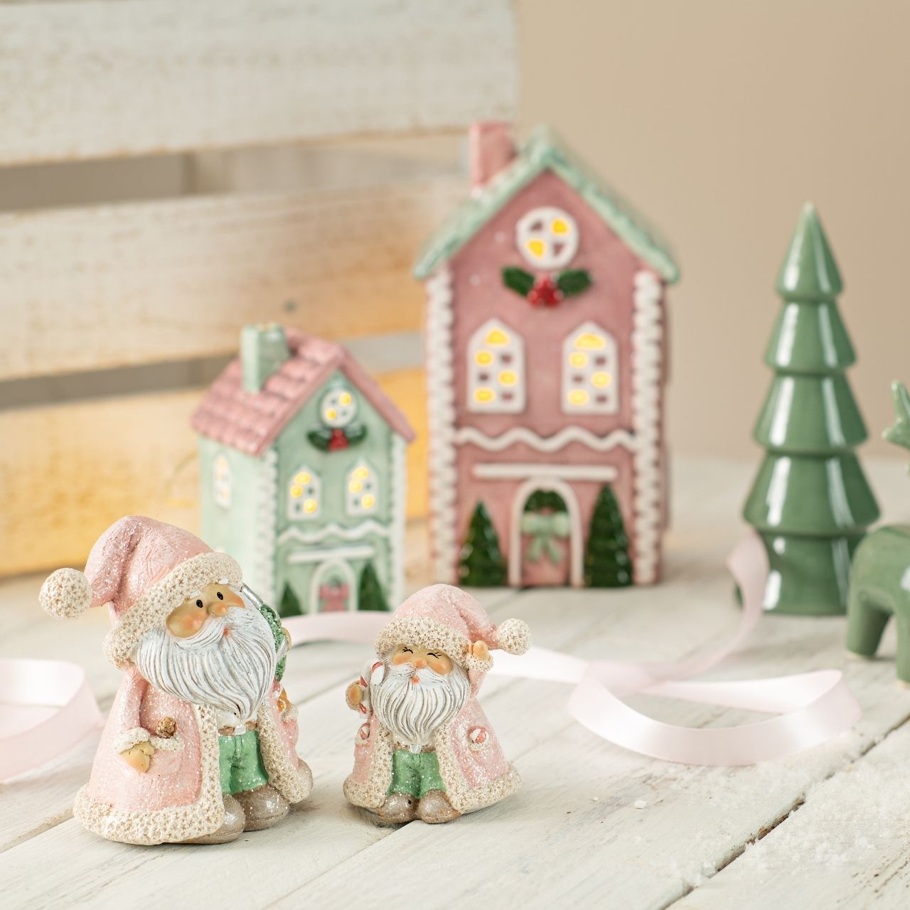Weihnachtsfigur, Santa, Weihnachten, Beige Pink, Becher-Detail?