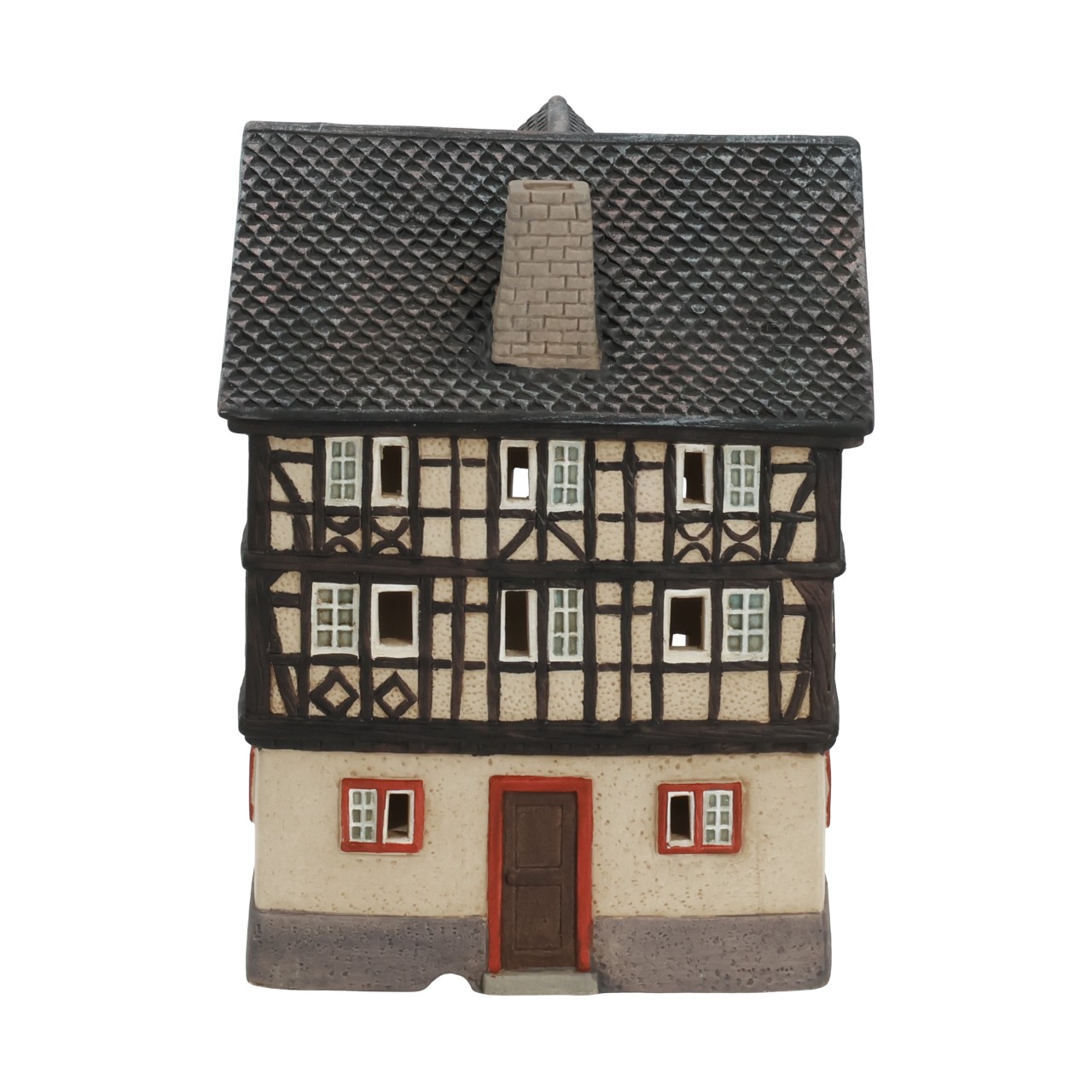 Miniature Haus, Modellhaus, Tudor-Stil, Georgian Fassade, Keramikfigur