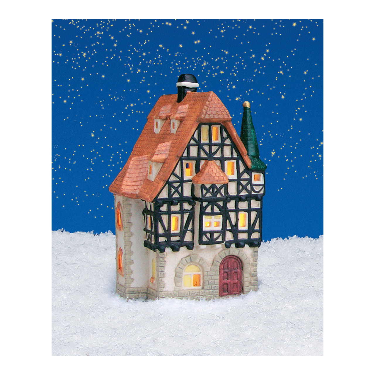 Wurm Lichthaus Apotheke Rothenburg/Tauber aus Porzellan, Bunt (B/H/T) 10x19x10 cm