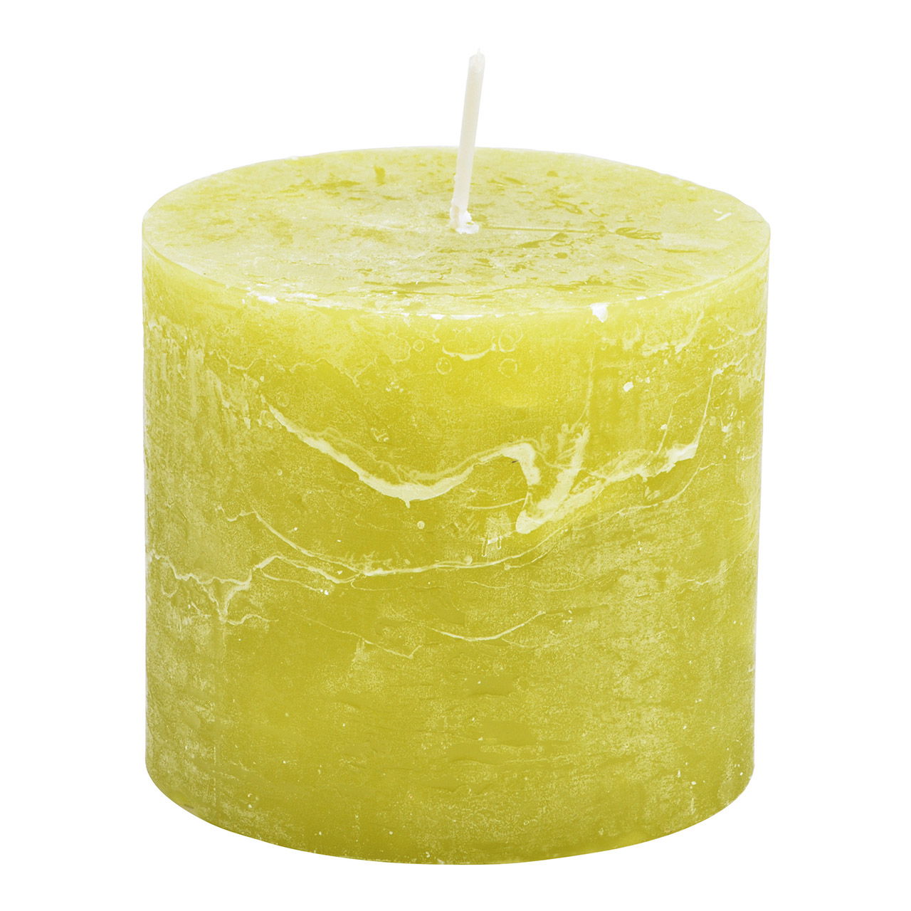 Vela de cera 10x9x10cm Verde oliva claro