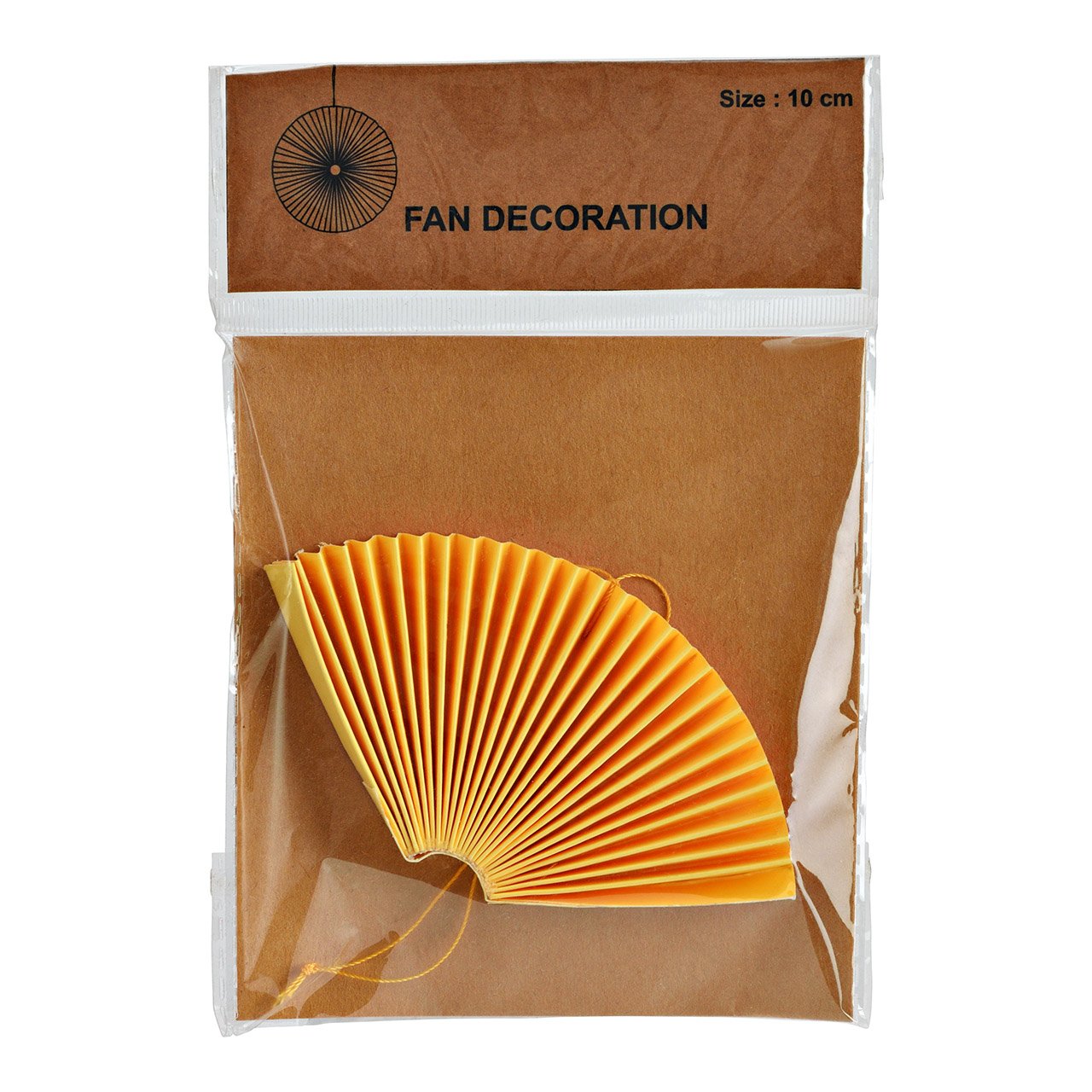 Hanger fan pastel made of paper/cardboard, 4-fold, yellow/green/orange/pink (W/H/D) 10x10x1cm