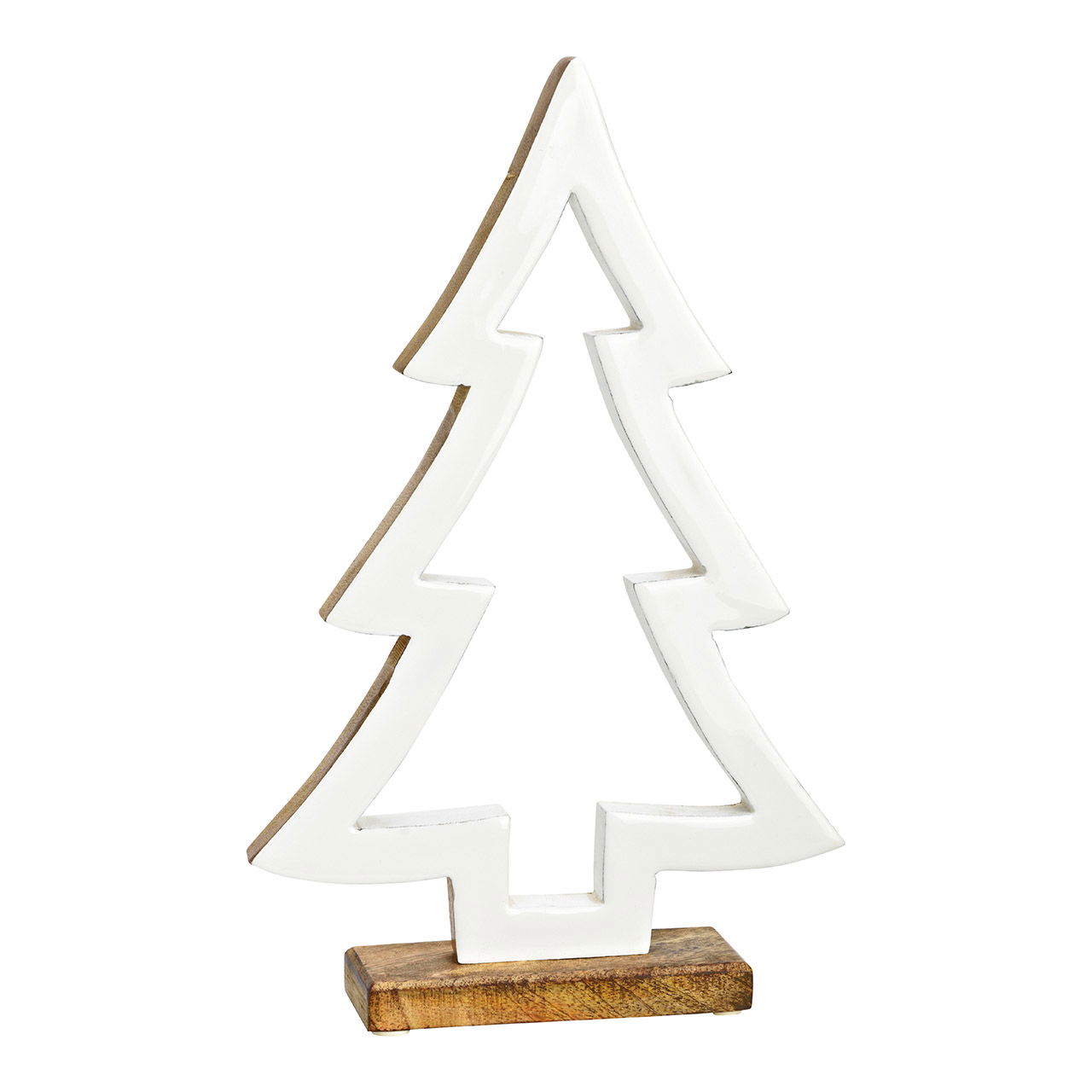 Fir tree made of mango wood white (W/H/D) 20x32x5cm Fir tree made of mango wood white (W/H/D) 20x32x5cm