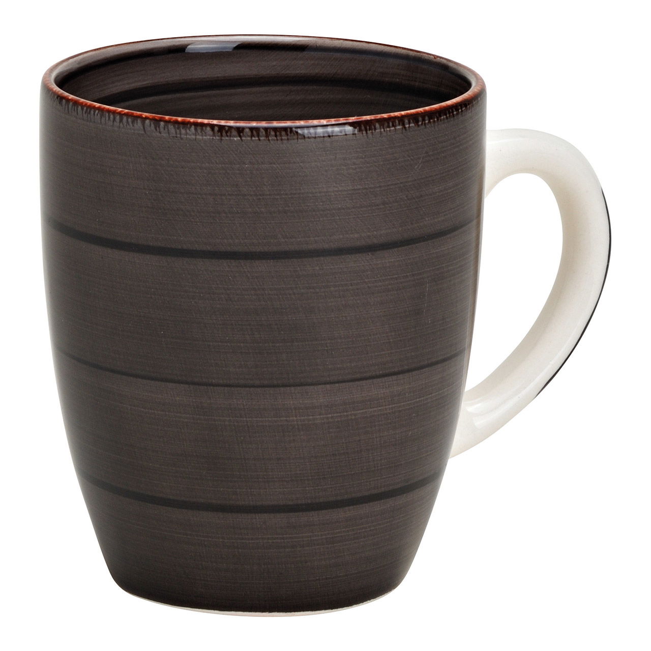 Stoneware mug black (W/H/D) 11x10x8cm 360ml