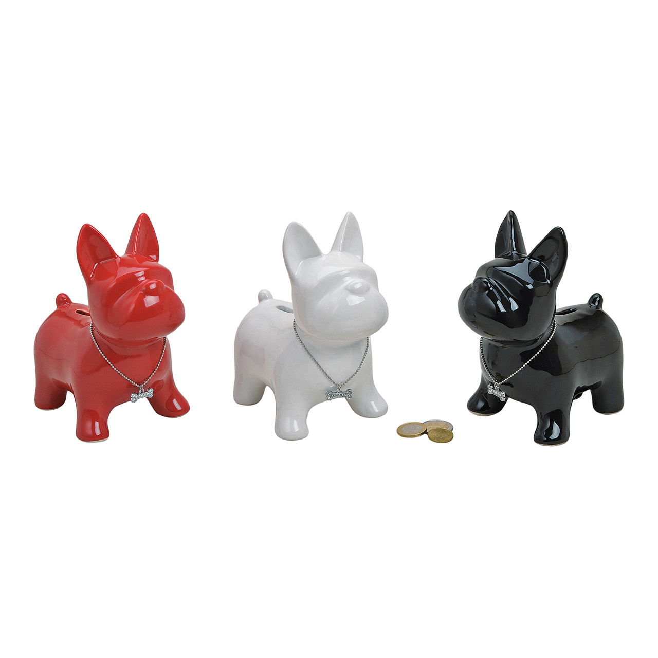 Spardose Hund aus Keramik, 3-fach sortiert, B15 x T10 x H17 cm Spardose Hund aus Keramik, 3-fach sortiert, B15 x T10 x H17 cm