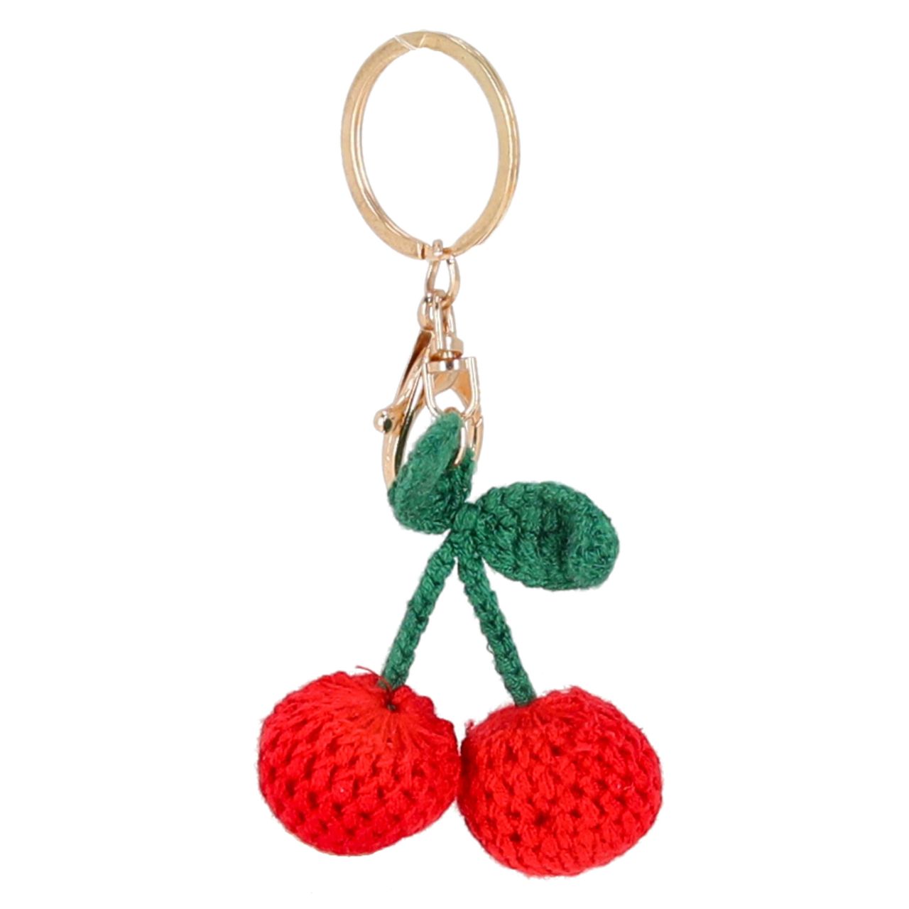 Porte-clés Positive cherry, env. 6cmD polyester/fer, avec crochet,Hangtag, présentoir 24 pièces L5cm H6cm P5cm Anhänger, Positiv, Kirsche, Kaufaccessoire, Handmade