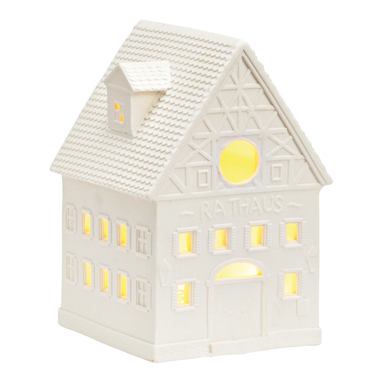 Wurm light house town hall made of porcelain, white (W/H/D) 8x12x8cm Wurm light house town hall made of porcelain, white (W/H/D) 8x12x8cm