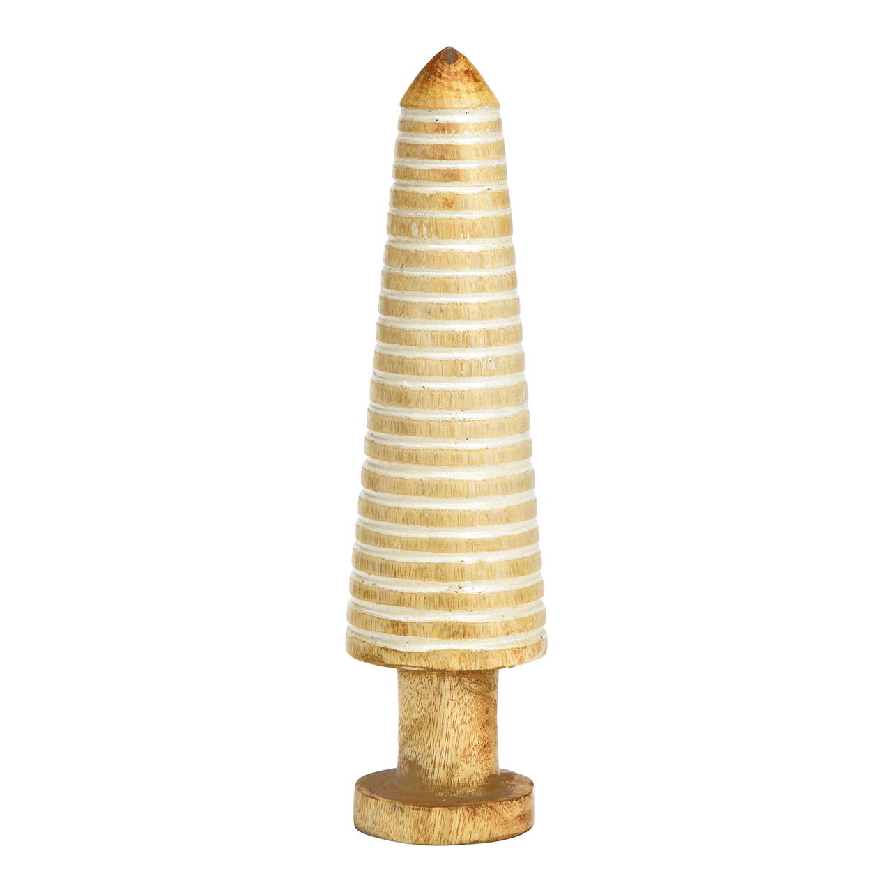 Présentoir sapin en bois de manguier blanc (L/H/P) 7x24x7cm Présentoir sapin en bois de manguier blanc (L/H/P) 7x24x7cm