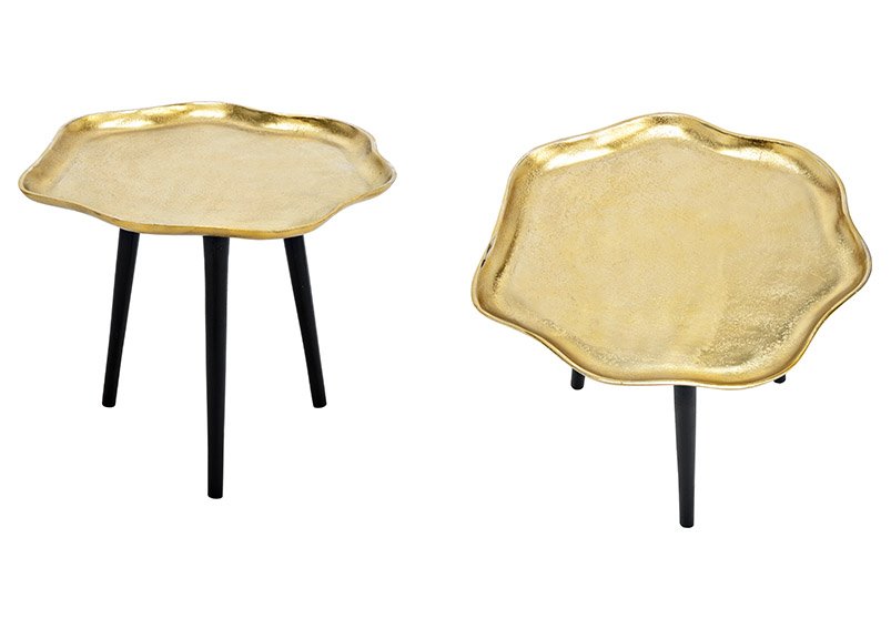 Table en métal doré (L/H/P) 43x37x40cm
