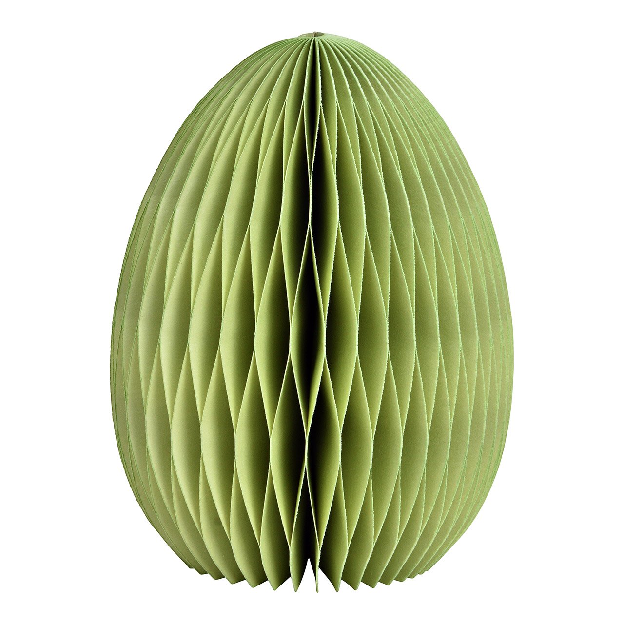 Uovo di Pasqua a nido d'ape in carta/cartone verde (L/H/D) 11x15x11cm