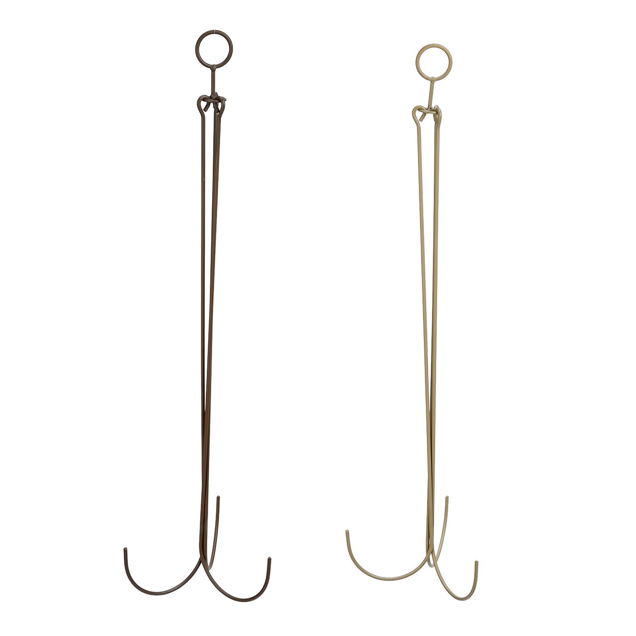 Ophangstandaard voor kransen van metaal bruin/beige 2 assorti (B/H/D) 23x70x23cm Elektronik, Hardware, Haken