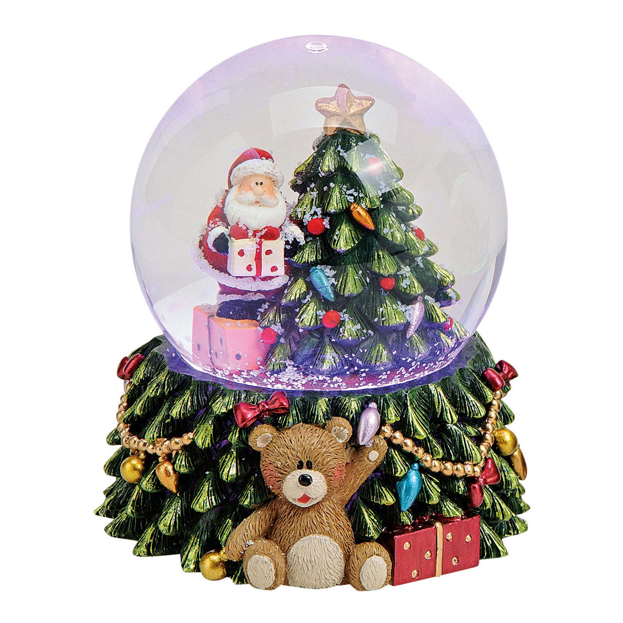 Schneekugel Nikolaus an Baum mit Beleuchtung, aus Glas/Poly (B/H/T) 7x9x7 cm 3xLR44 exklusiv Schneekugel Nikolaus an Baum mit Beleuchtung, aus Glas/Poly (B/H/T) 7x9x7 cm 3xLR44 exklusiv